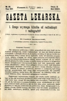 Gazeta Lekarska 1901 R.36, t.21, nr 28
