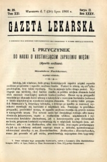 Gazeta Lekarska 1901 R.36, t.21, nr 29