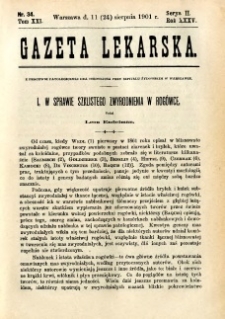 Gazeta Lekarska 1901 R.36, t.21, nr 34
