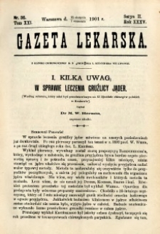 Gazeta Lekarska 1901 R.36, t.21, nr 36