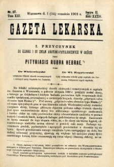 Gazeta Lekarska 1901 R.36, t.21, nr 37