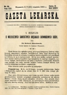 Gazeta Lekarska 1901 R.36, t.21, nr 38