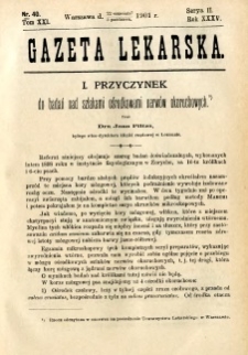 Gazeta Lekarska 1901 R.36, t.21, nr 40