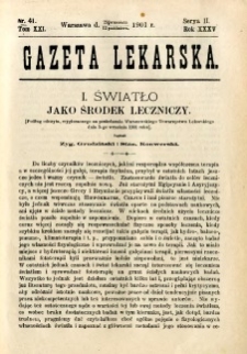 Gazeta Lekarska 1901 R.36, t.21, nr 41
