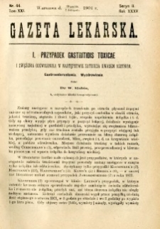 Gazeta Lekarska 1901 R.36, t.21, nr 44