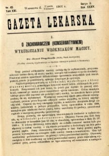 Gazeta Lekarska 1901 R.36, t.21, nr 45