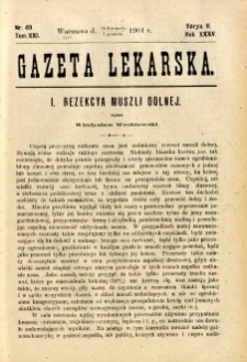 Gazeta Lekarska 1901 R.36, t.21, nr 49