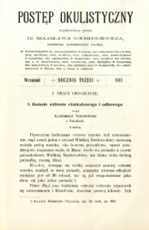 Postęp Okulistyczny 1901 R.3 nr 9