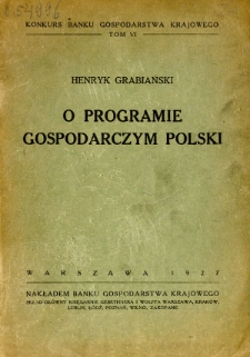 O programie gospodarczym Polski