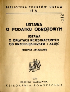 Ustawa o podatku obrotowym