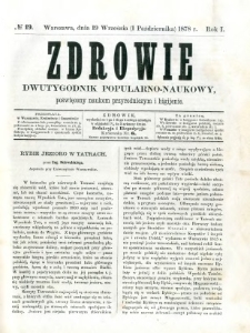 Zdrowie 1878 R.1 nr 19