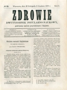 Zdrowie 1878 R.1 nr 23