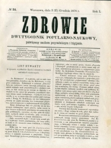 Zdrowie 1878 R.1 nr 24
