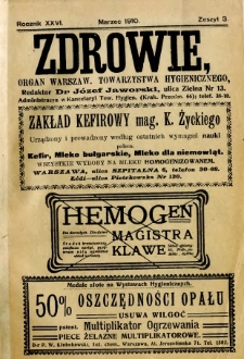 Zdrowie 1910 R.26 zeszyt 3