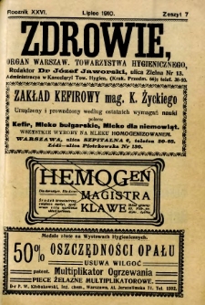 Zdrowie 1910 R.26 zeszyt 7