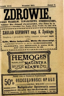 Zdrowie 1910 R.26 zeszyt 9