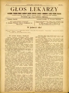 Głos Lekarzy 1910 R.8 nr 1