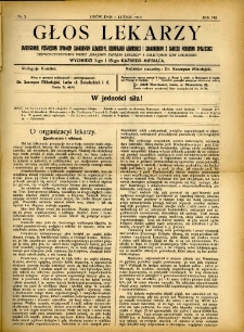 Głos Lekarzy 1910 R.8 nr 3