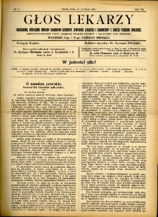 Głos Lekarzy 1910 R.8 nr 4