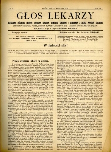 Głos Lekarzy 1910 R.8 nr 8