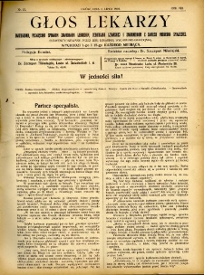 Głos Lekarzy 1910 R.8 nr 13