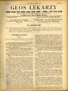 Głos Lekarzy 1910 R.8 nr 15