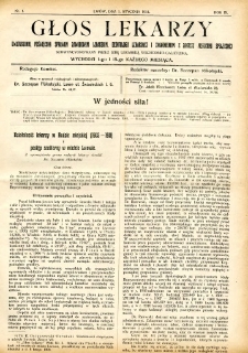 Głos Lekarzy 1911 R.9 nr 1