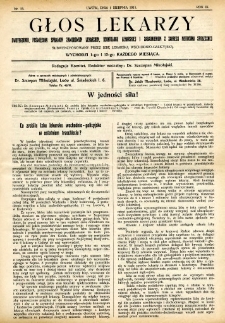 Głos Lekarzy 1911 R.9 nr 15