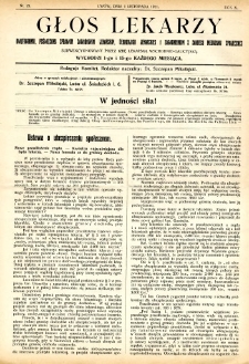 Głos Lekarzy 1911 R.9 nr 21