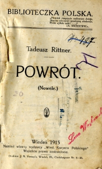 Powrót : (nowele)