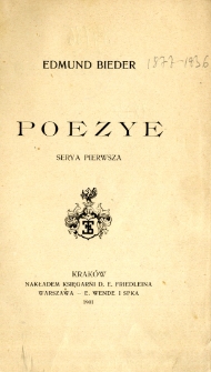 Poezye. Ser. 1