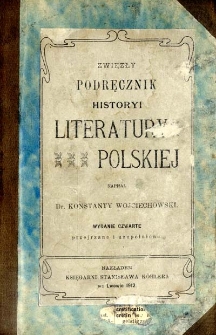Zwięzły podręcznik historyi literatury polskiej