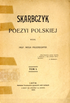 Skarbczyk poezyi polskiej. T. 1