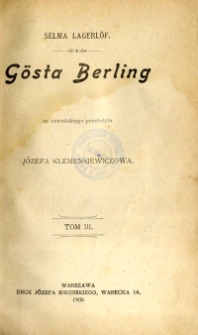 Gösta Berling. T. 3