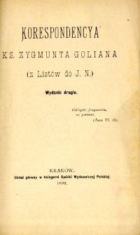 Korespondencya : z listów do J. N.
