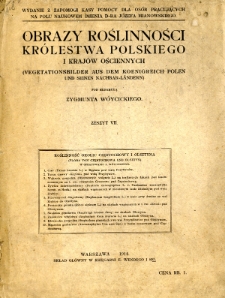 Obrazy Roślinności Królestwa Polskiego i Krajów Ościennych