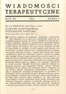 Wiadomości Terapeutyczne 1941 R.12 nr 3