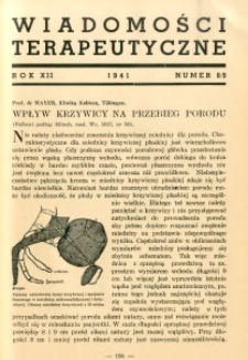 Wiadomości Terapeutyczne 1941 R.12 nr 8-9
