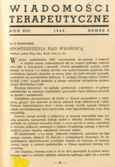 Wiadomości Terapeutyczne 1942 R.13 nr 3
