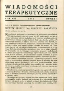 Wiadomości Terapeutyczne 1942 R.13 nr 4