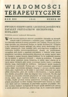Wiadomości Terapeutyczne 1942 R.13 nr 8-9