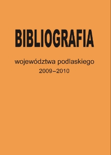 Bibliografia Województwa Podlaskiego za lata 2009-2010