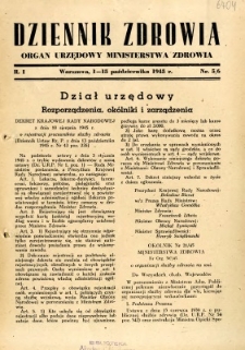 Dziennik Zdrowia 1945 R.1 nr 5-6