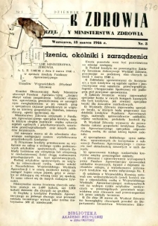 Dziennik Zdrowia 1946 R.2 nr 5
