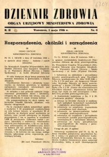 Dziennik Zdrowia 1946 R.2 nr 8
