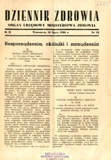 Dziennik Zdrowia 1946 R.2 nr 13