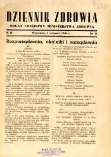Dziennik Zdrowia 1946 R.2 nr 14