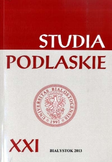 Studia Podlaskie. T. 21