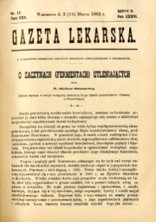 Gazeta Lekarska 1902 R.37, t.22, nr 11