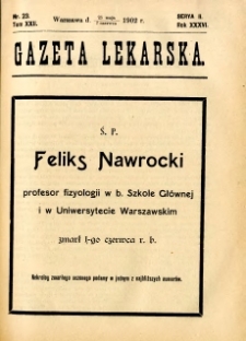 Gazeta Lekarska 1902 R.37, t.22, nr 23